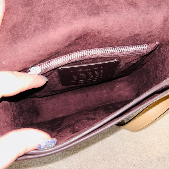Coach Hutton Saddle Bag in Taupe Colorblock, NWT - Picture 6 of 10
